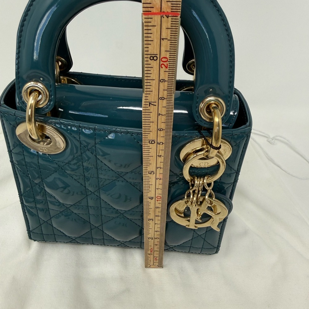 Dior Mini Bag in Teal with Gold Accents - Picture 13 of 16